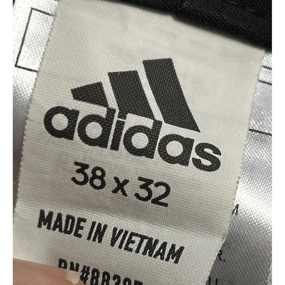 Mens Adidas Golf 3 Stripe Chino Pants Black ClimaLite Lightweight Sz‎ 38